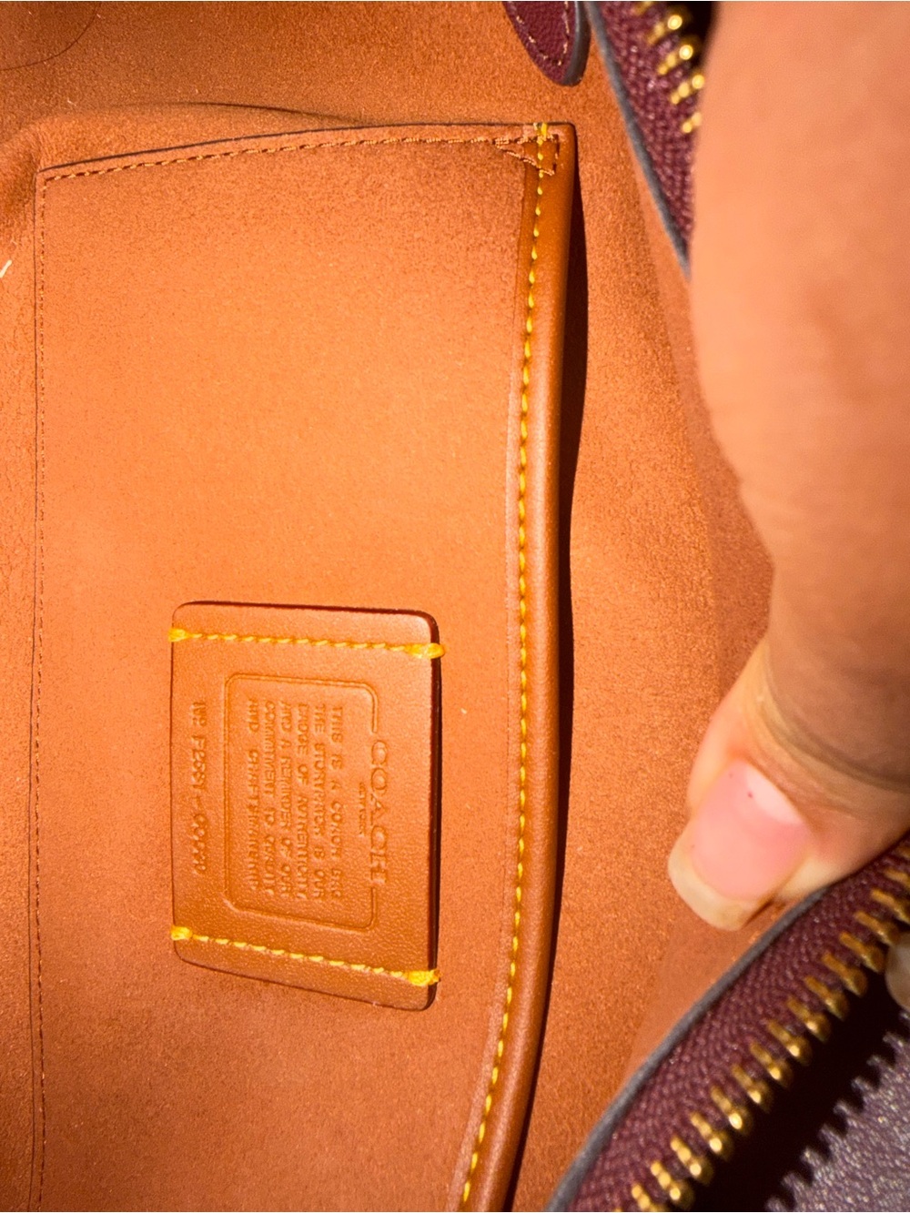 COACH Empire in Merlot - Picture 5 of 5